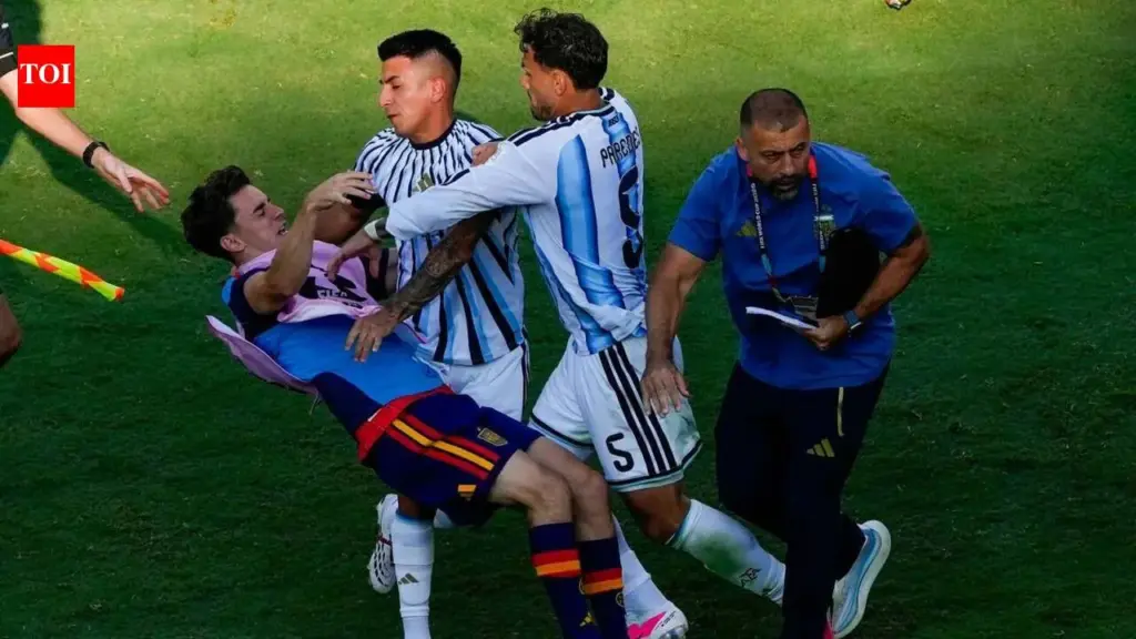 Fifa opens disciplinary proceedings against Argentina over Falklands banner and final chaos