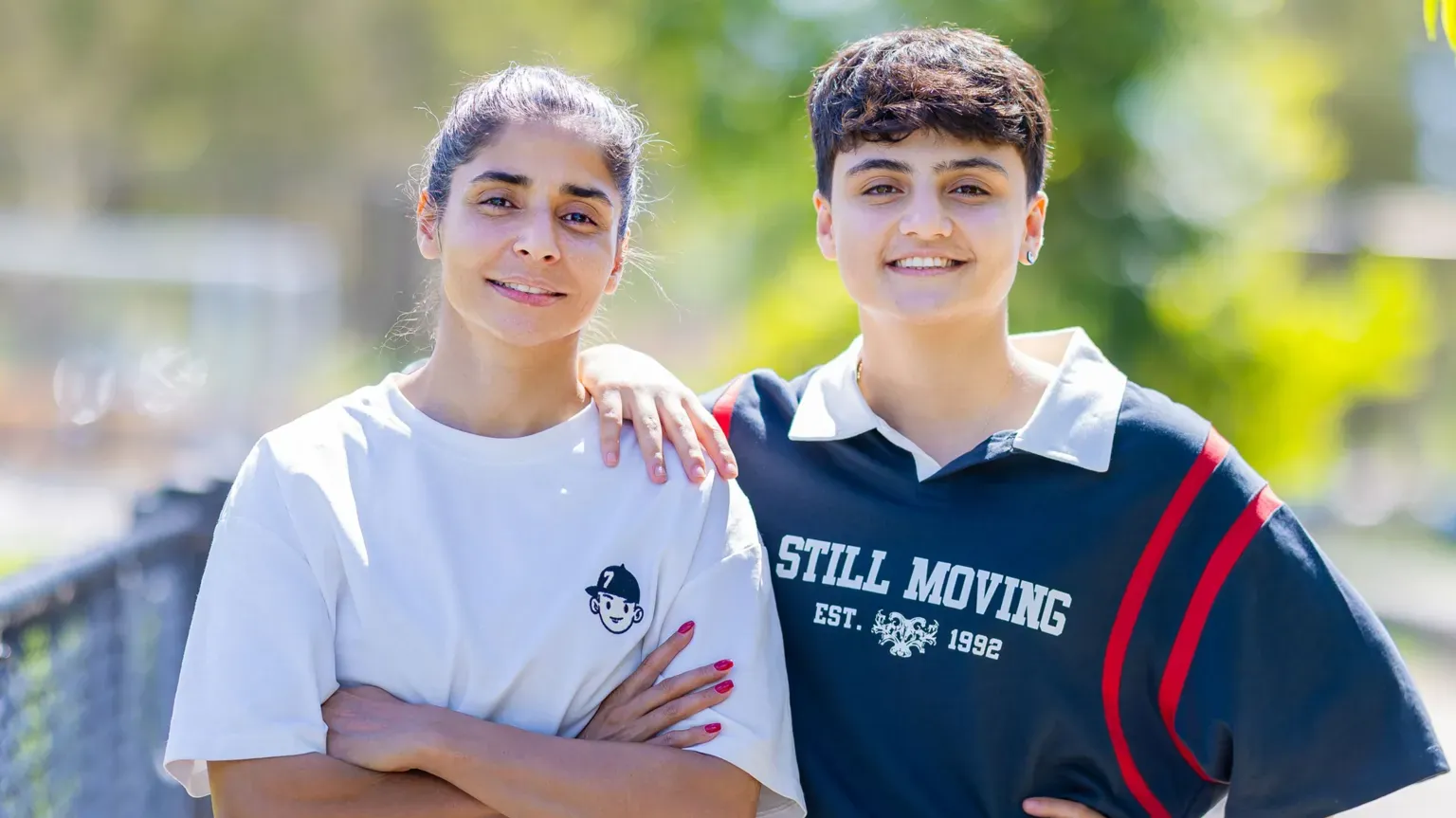 Jack Tran Atefeh Ramezanisadeh (left) and Fatemeh Pasandideh (right). File photo